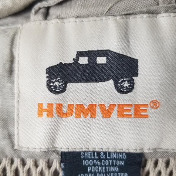 Humvee Vest Mens XS Khaki Safari Fishing Photo Travel Multi Pocket Utility - Picture 12 of 16
